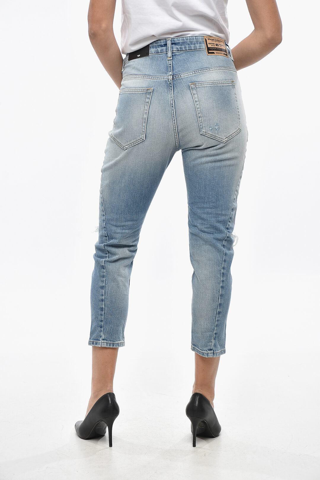 Diesel 2750~Distressed Jeans D-FAYZA Light Wash 14cm, view 2