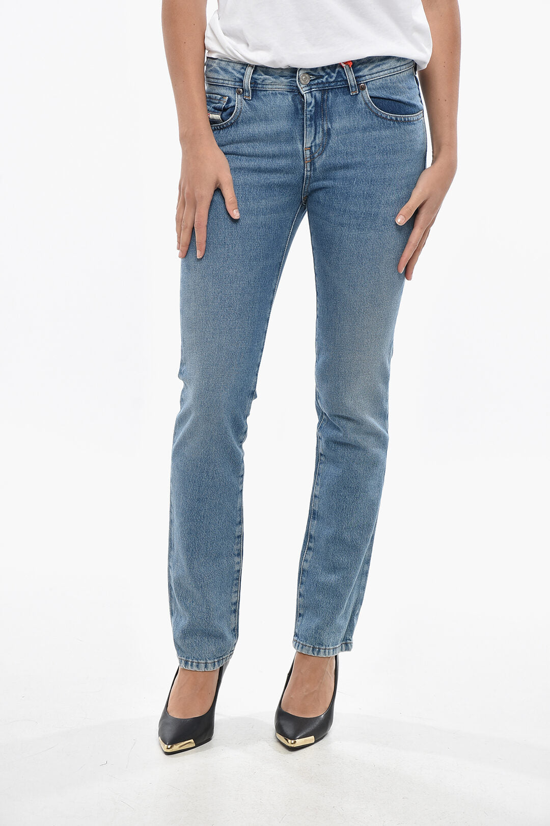 Diesel 2750~LIBRARY Mid Wash Denim Slim Fit Jeans with 17cm Rise