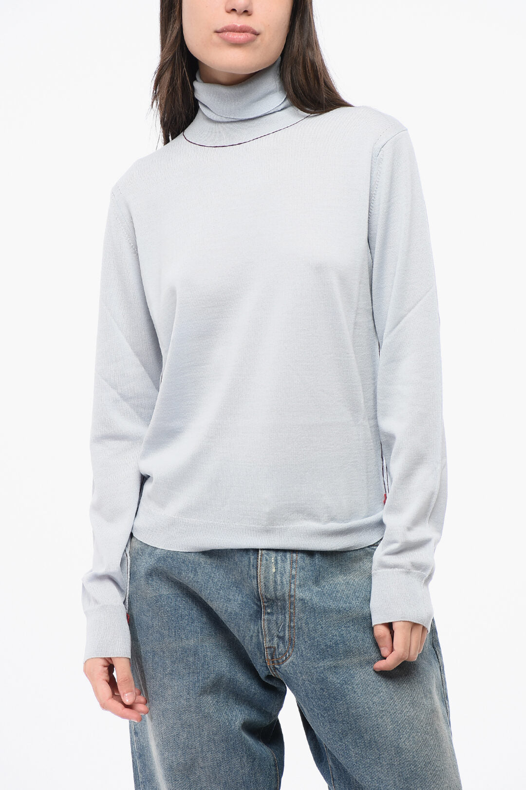 Maison Margiela 2750~MM4 MM14 Solid Wool Turtleneck Sweater