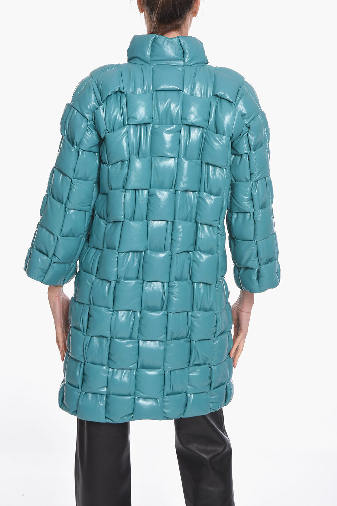 Bottega Veneta 2750~Quilted Braided Leather Coat