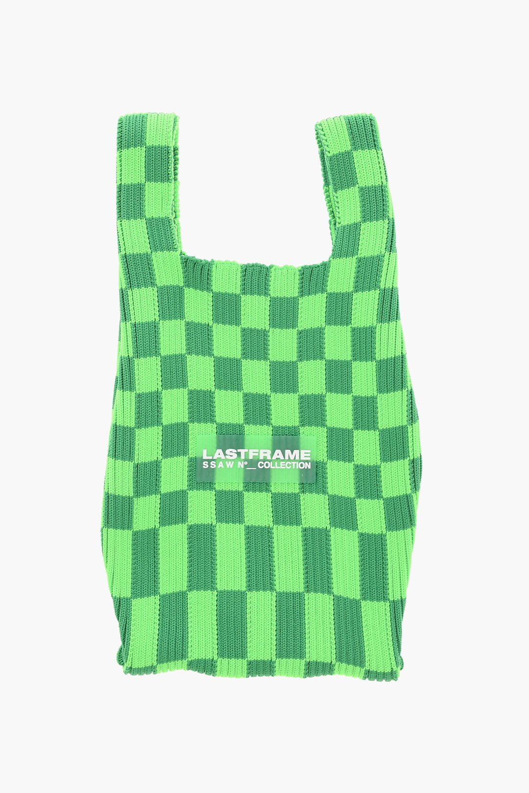 Last Frame 2850~Bicolour Checked Mini Bag with Vegan Leather Shoulder Strap