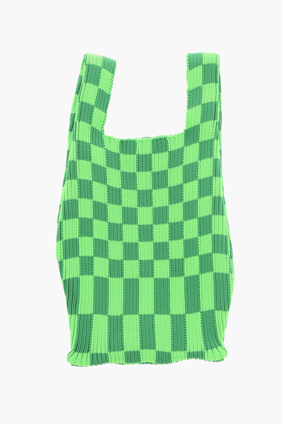 Last Frame 2850~Bicolour Checked Mini Bag with Vegan Leather Shoulder Strap, view 2