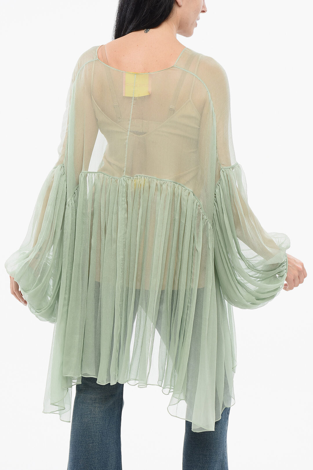 Super Blond 2850~Chiffon Dress with Plissé Details, view 2