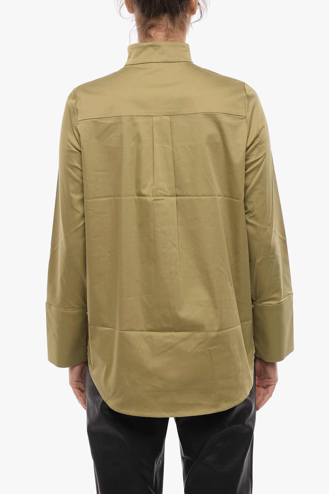 Notes du Nord 2850~Cotton Blend Shirt DAVINA with Hidden Placket