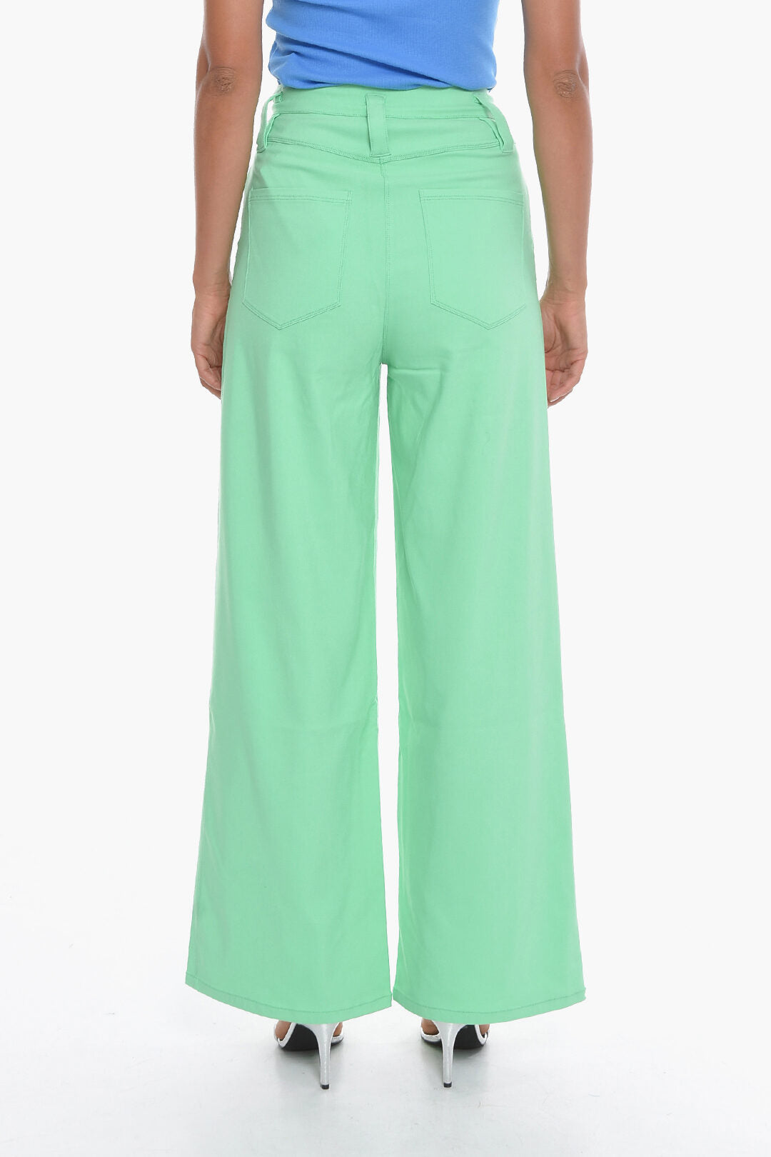 Rotate 2850~Flared Trousers NAYA with Double Pleat and Silver Button
