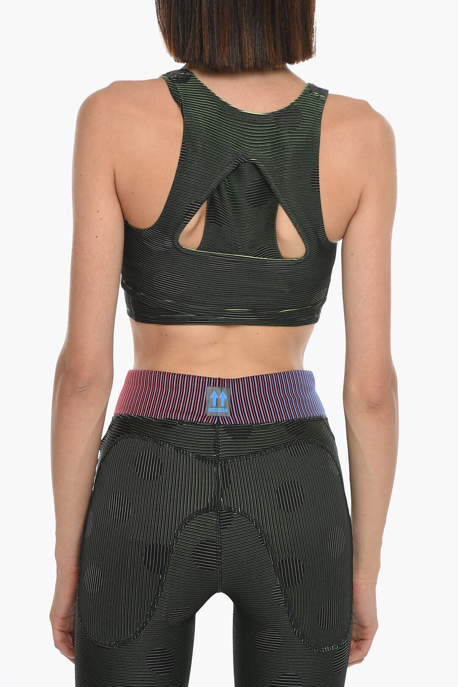 Off-White 2850~NIKE Active Double-Layer Striped Top, view 2