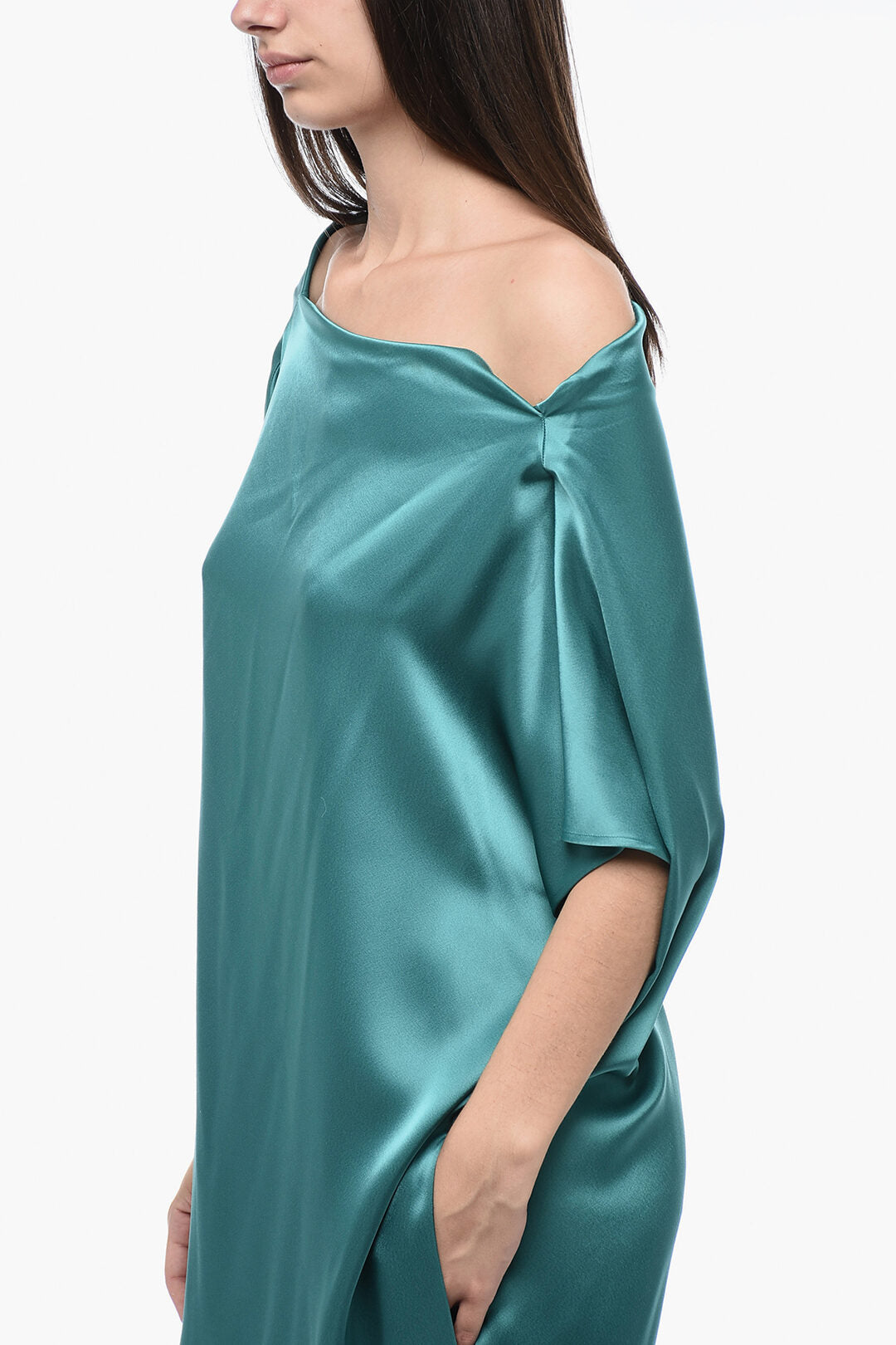 Gianluca Capannolo 2850~Short-Sleeve Dress JUDY with Boat Neck