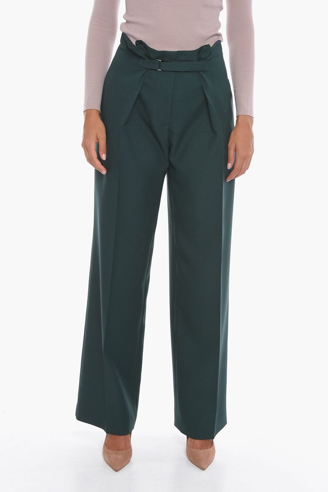 Super Blond 2850~Wide-Leg Pants with Velcro Closure