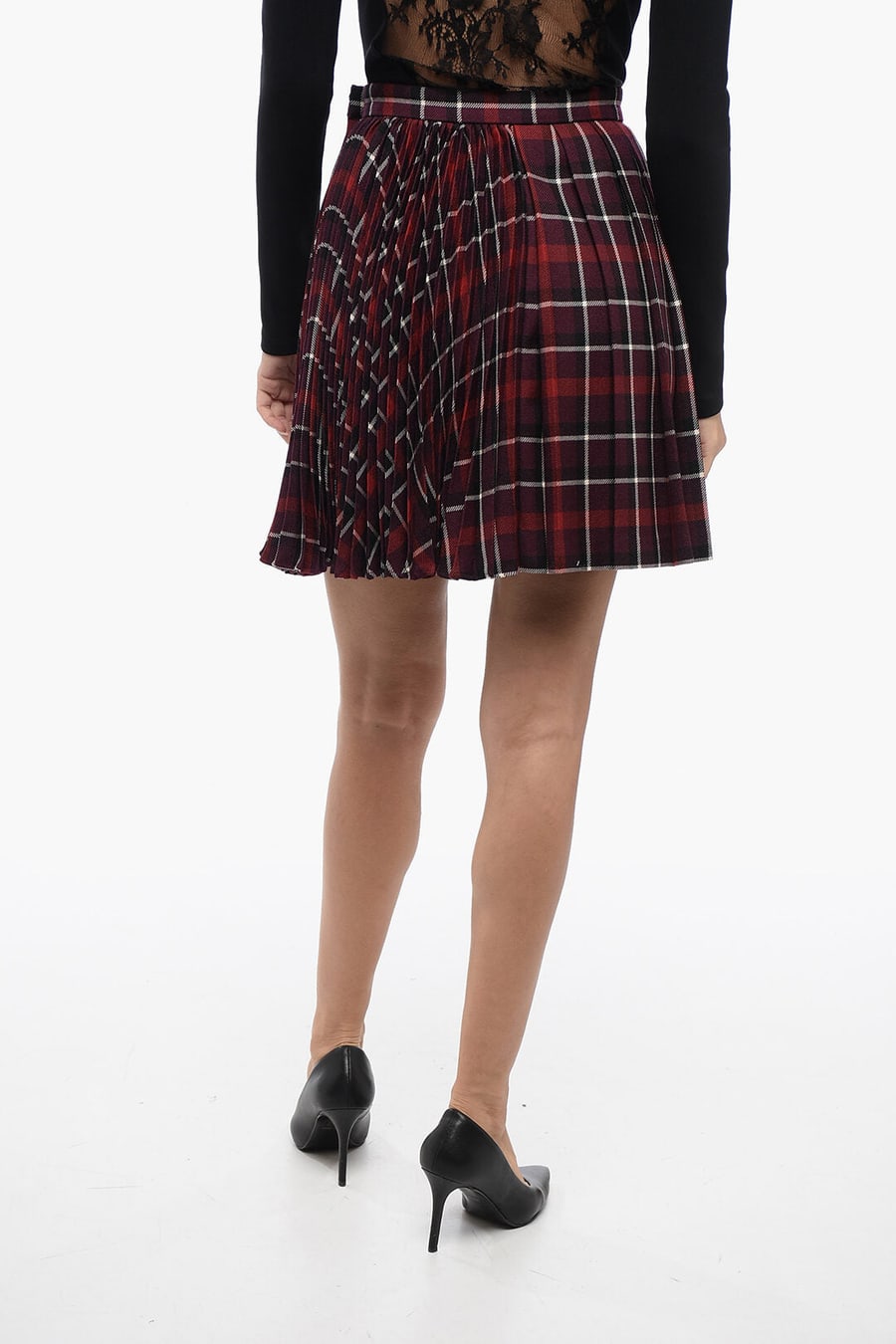 Dior 2900~Plissé Miniskirt with Check Pattern, view 2