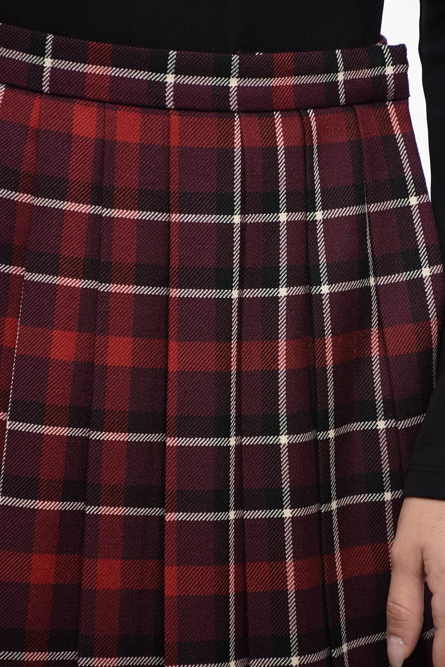 Dior 2900~Plissé Miniskirt with Check Pattern, view 3