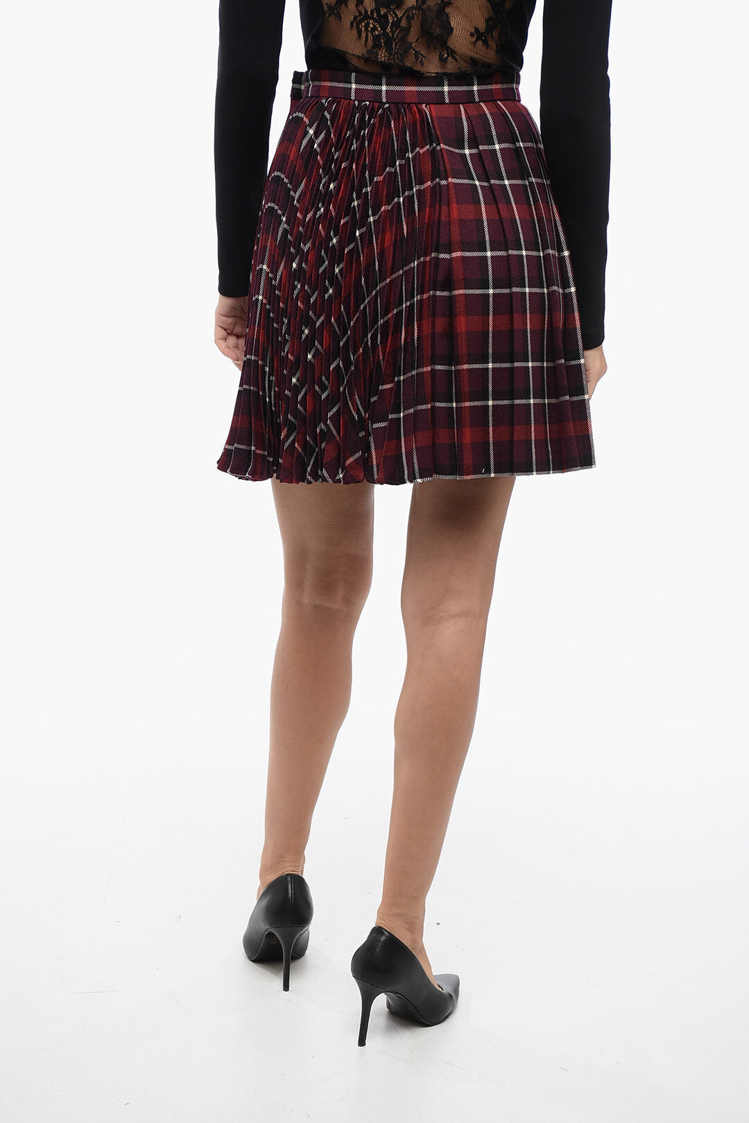 Dior 2900~Plissé Miniskirt with Check Pattern, view 2