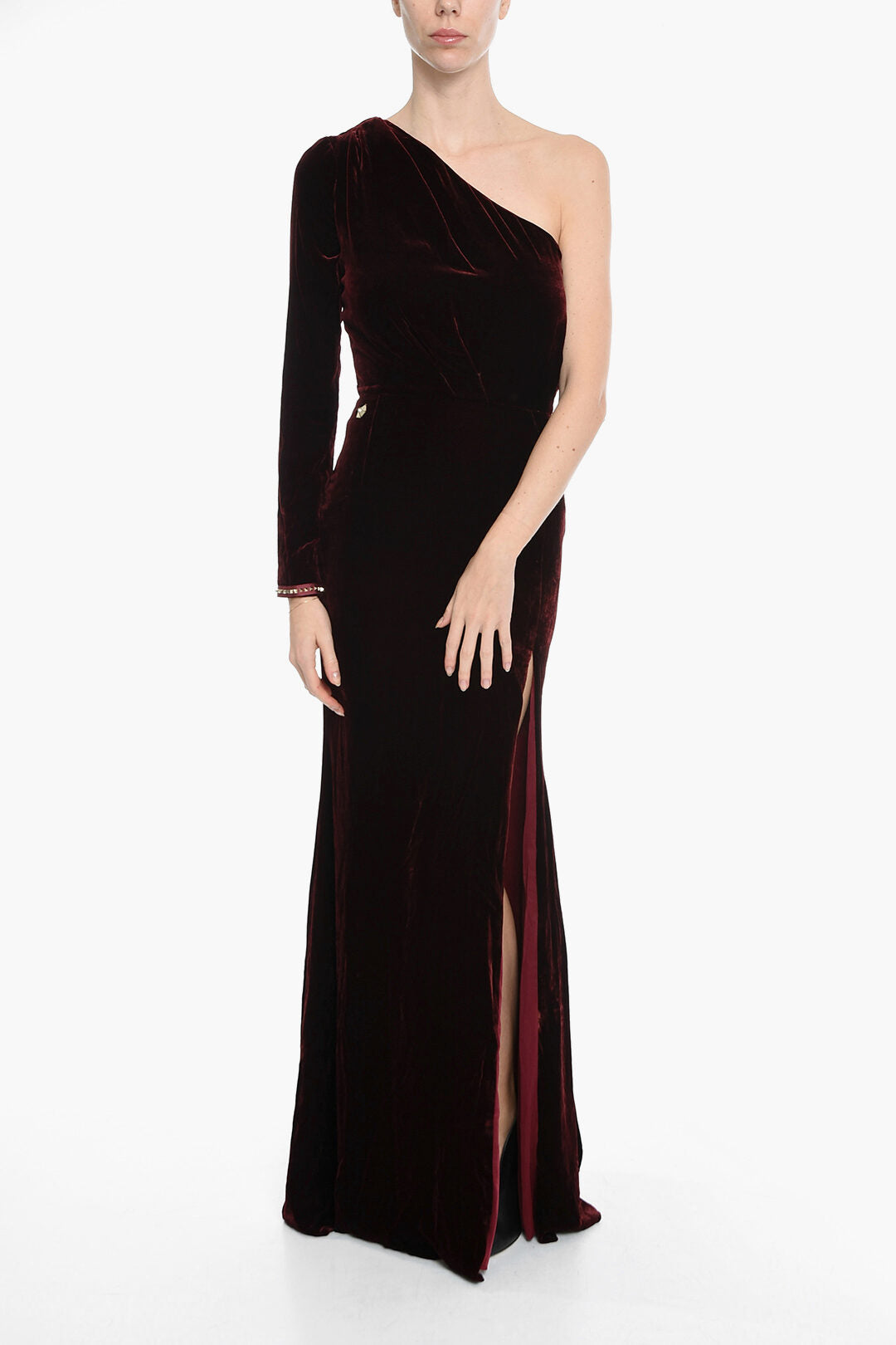 Philipp Plein 2900~Velour One-Shoulder Dress AMAZING
