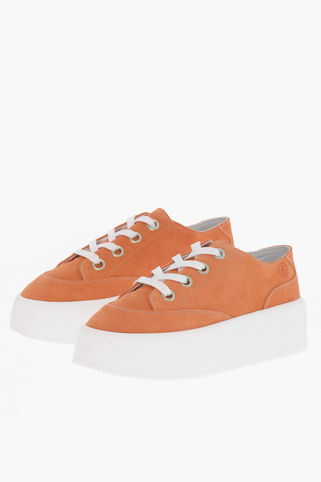 Maison Margiela 2950~MM6 Low Suede Sneakers with 5.5cm Contrast Platform