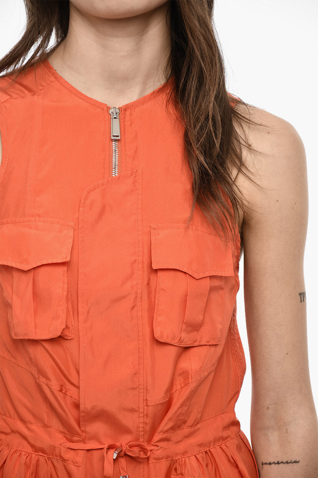 Dsquared2 2950~Sleeveless Utility Silk Dress