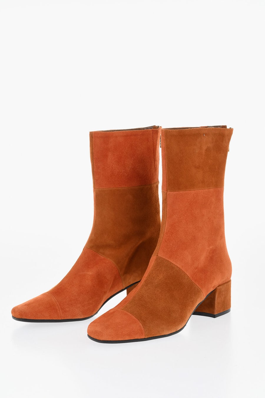 Carel Paris 2950~Suede Ankle Boots ESTIME GO with Patchwork Design 5cm