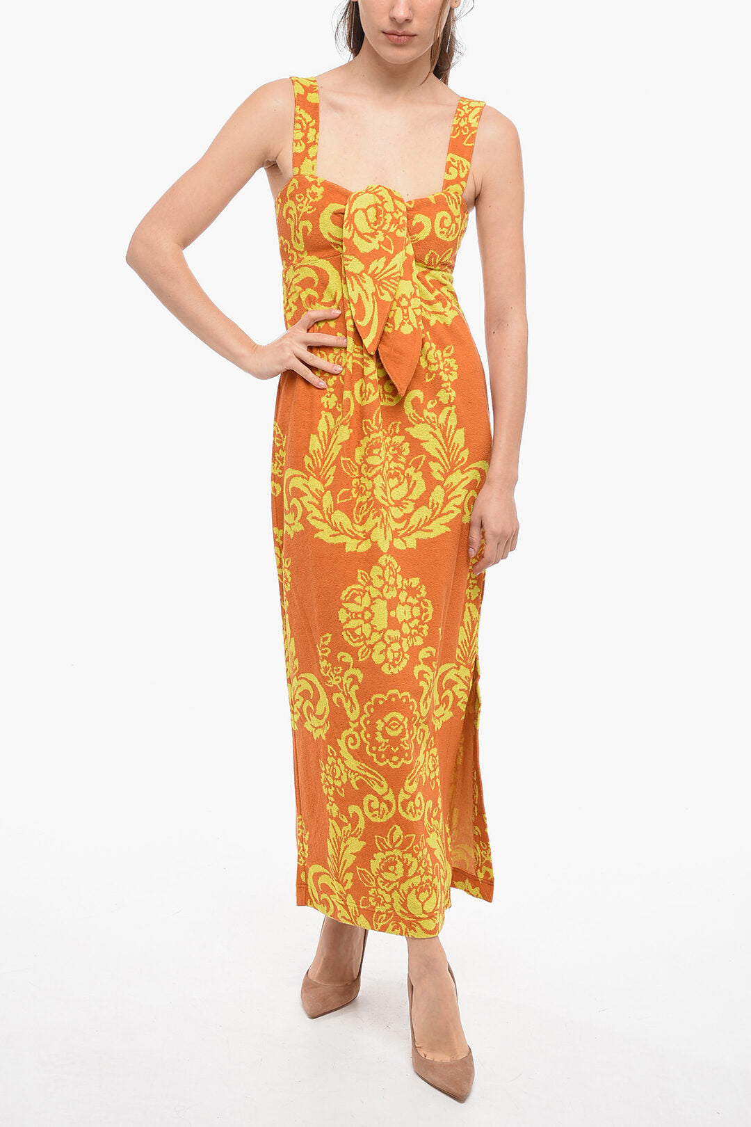 Alemais 2950~Terry Cotton Midi Dress ALBY with Antemio Print