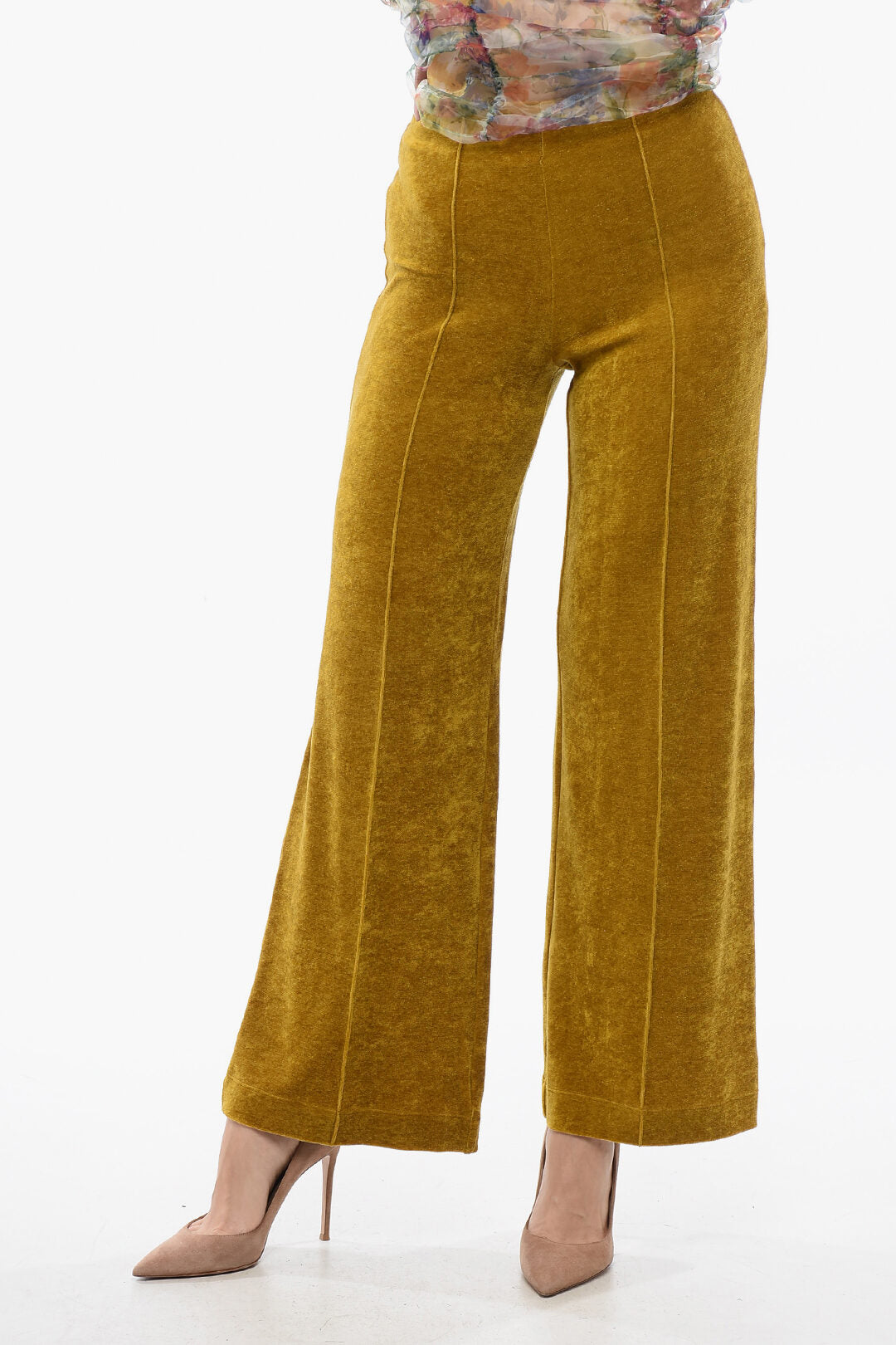 Viktor & Rolf 3000~High-Waist Velvet Pants