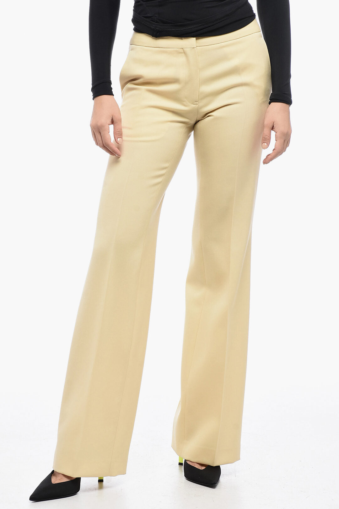 Jil Sander 3000~Wool Grain de Poudre Trousers with Front Pleats