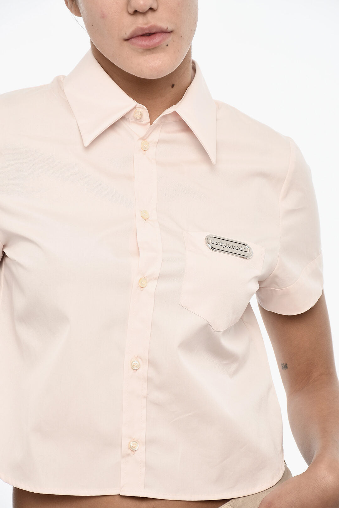 Dsquared2 3050~Cotton Poplin Shirt with Pocket, view 2