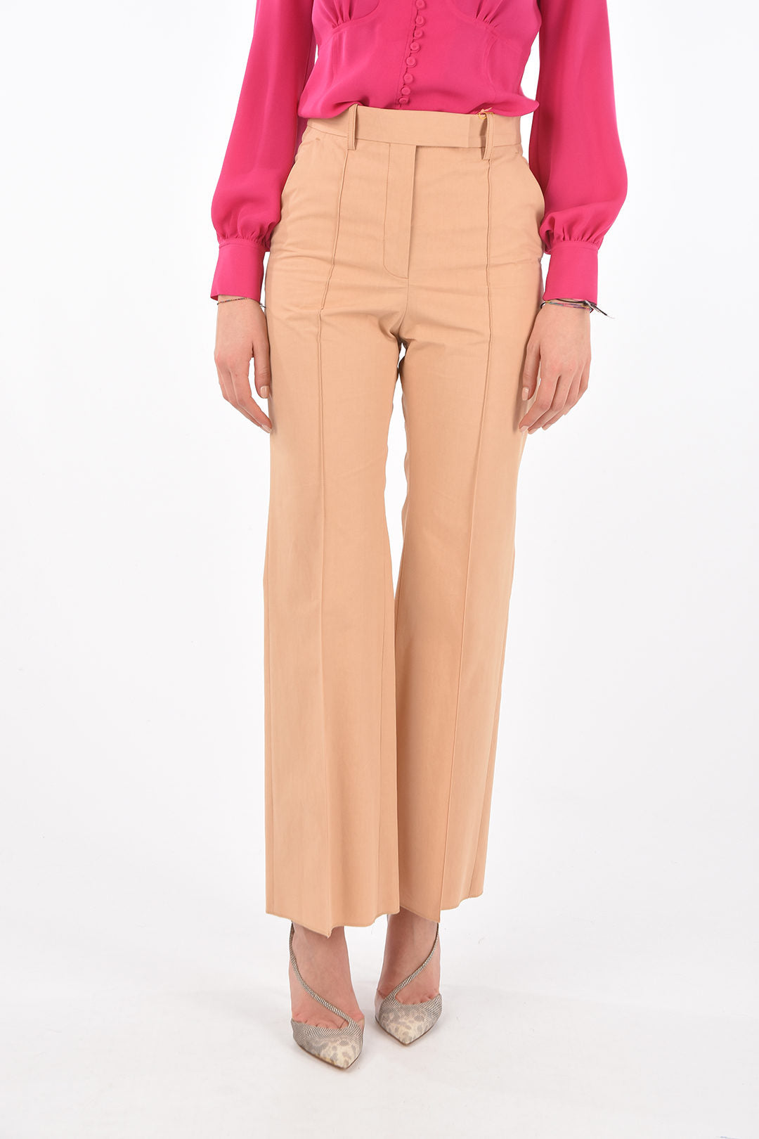Super Blond 3050~Cotton Trousers FLARED with Front Pleats