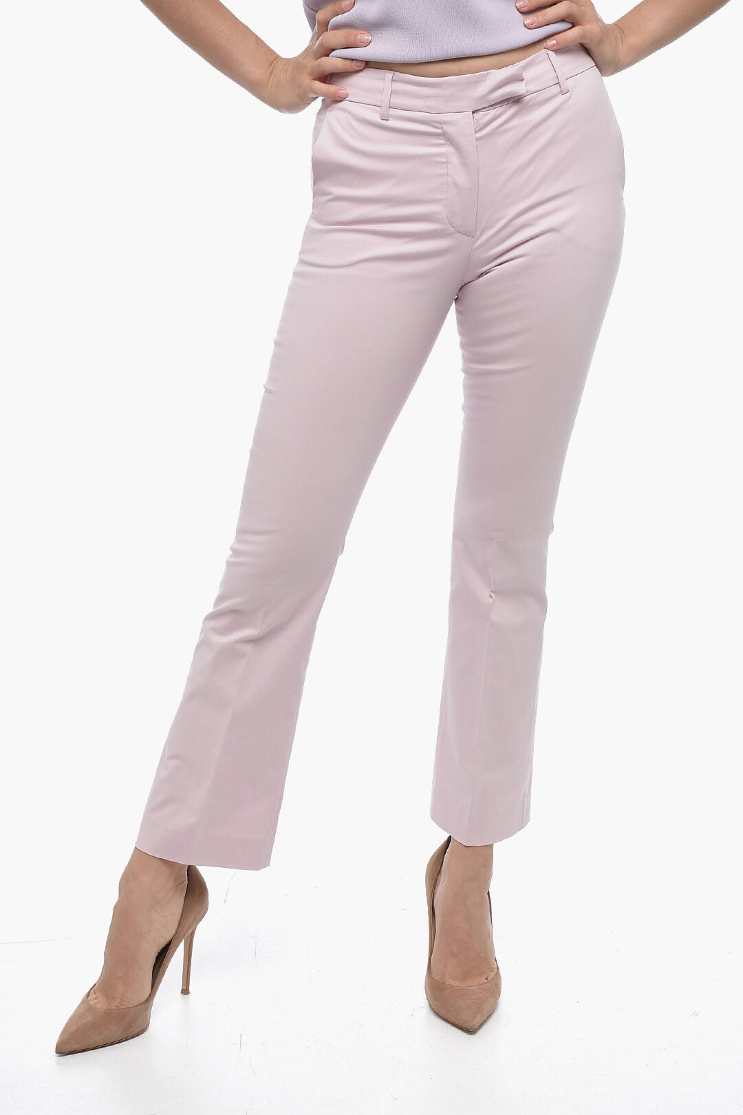 QL2 3050~Cropped-Fit Pants NELLIE with Bootcut Hem