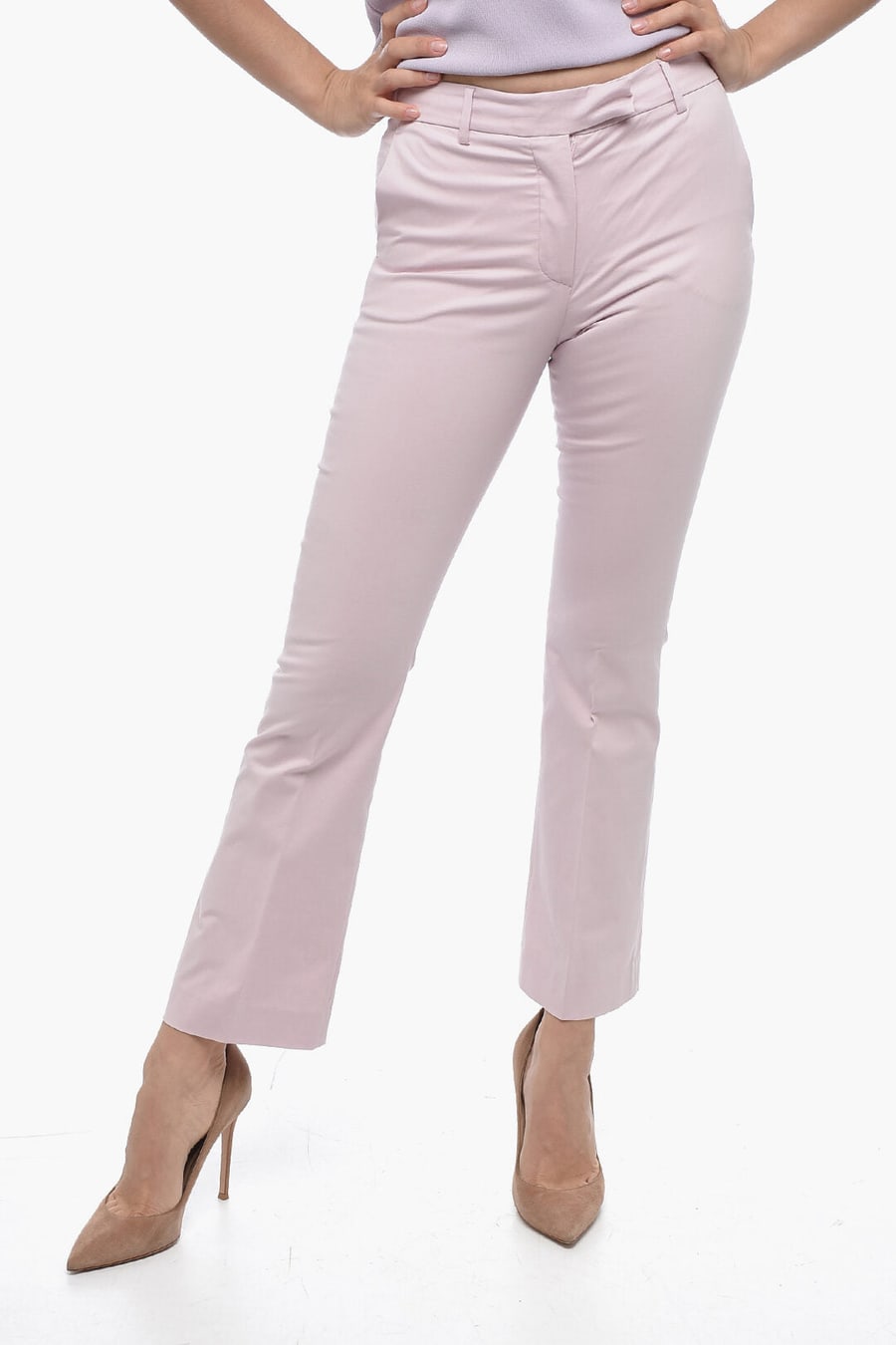 QL2 3050~Cropped-Fit Pants NELLIE with Bootcut Hem