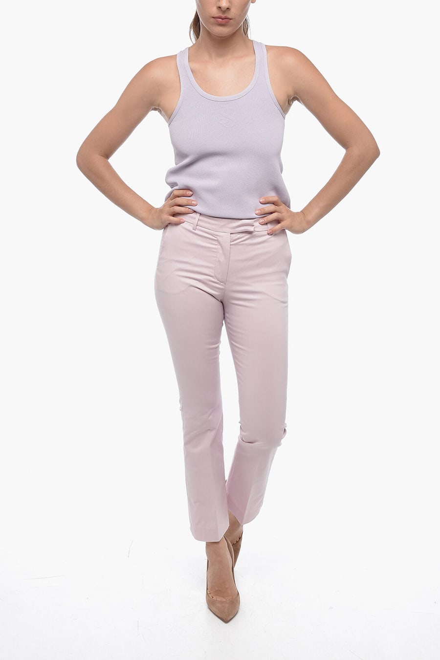 QL2 3050~Cropped-Fit Pants NELLIE with Bootcut Hem, view 4