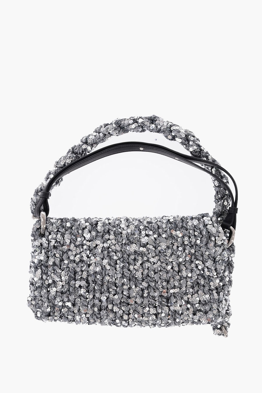 Jil Sander 3050~Knitted Shoulder Bag with Sequins, view 2