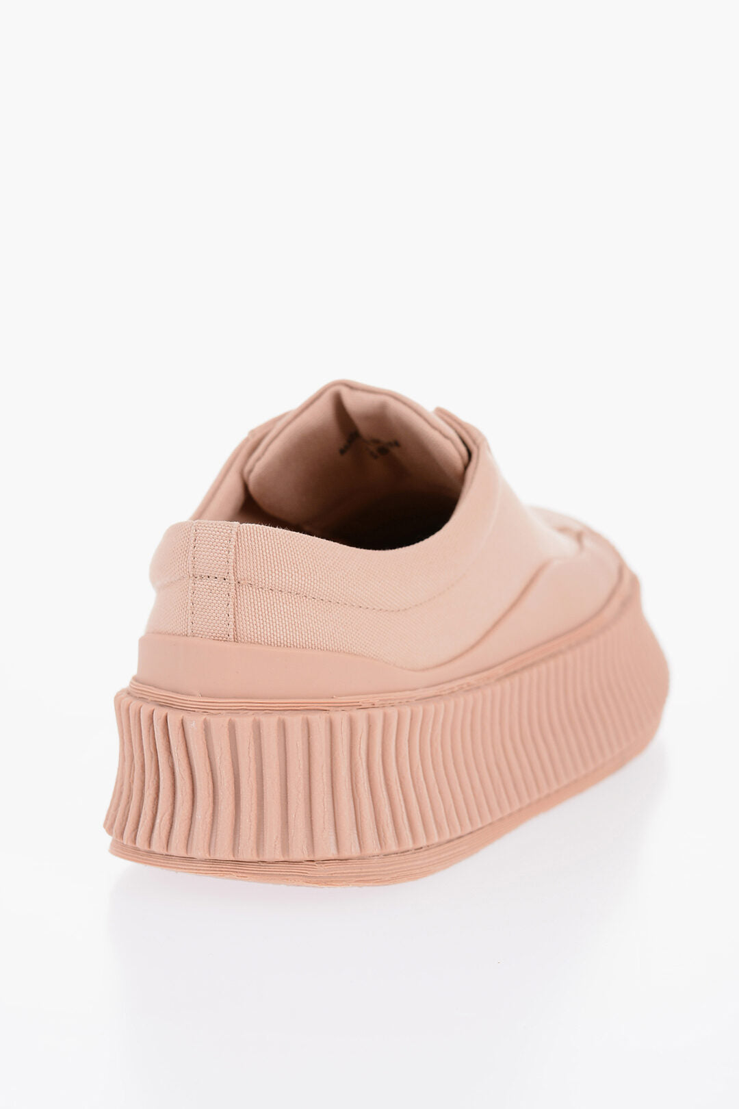 Jil Sander 3050~Lace-Up Canvas Sneakers with Chunky Sole, view 2