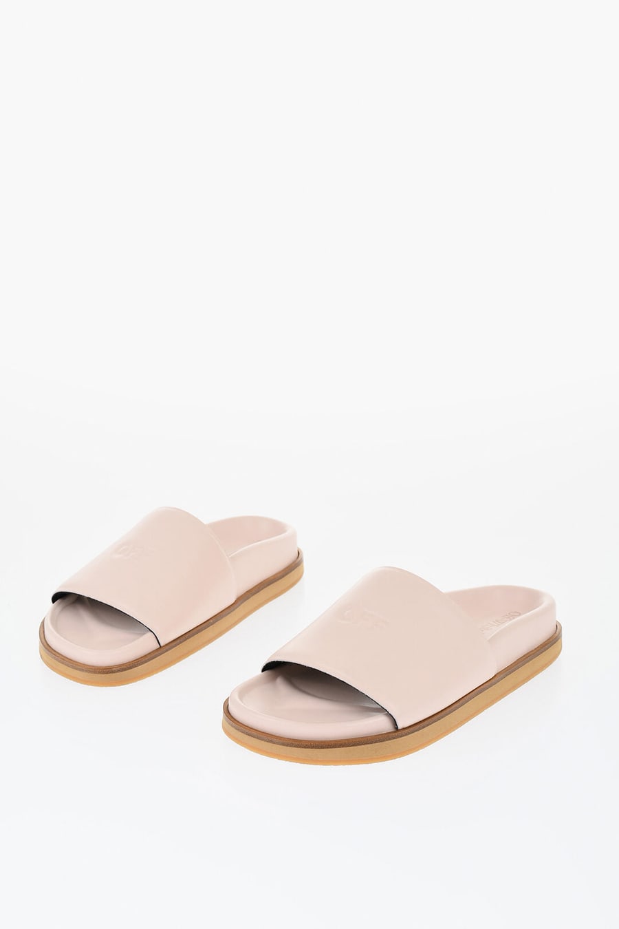 Off-White 3050~Leather Slides OFF STAMP