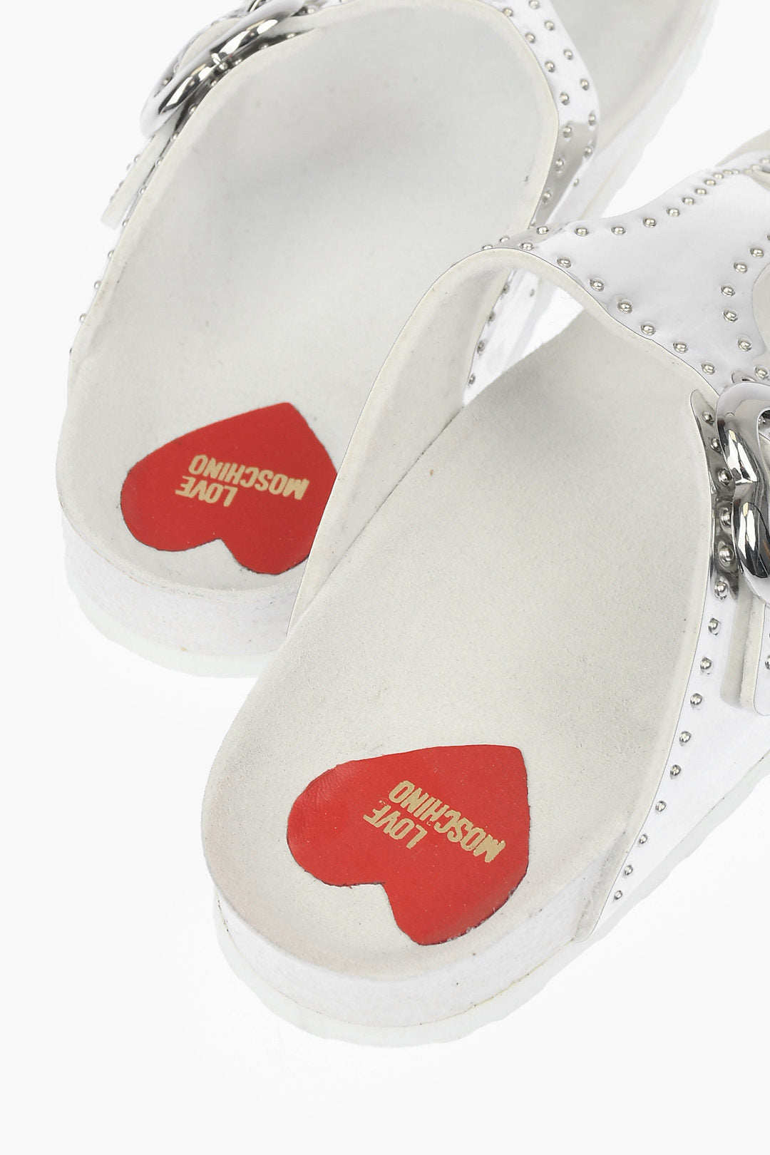 Moschino 3050~LOVE Thong Sandals BIRK130 with Mirror Effect, view 2