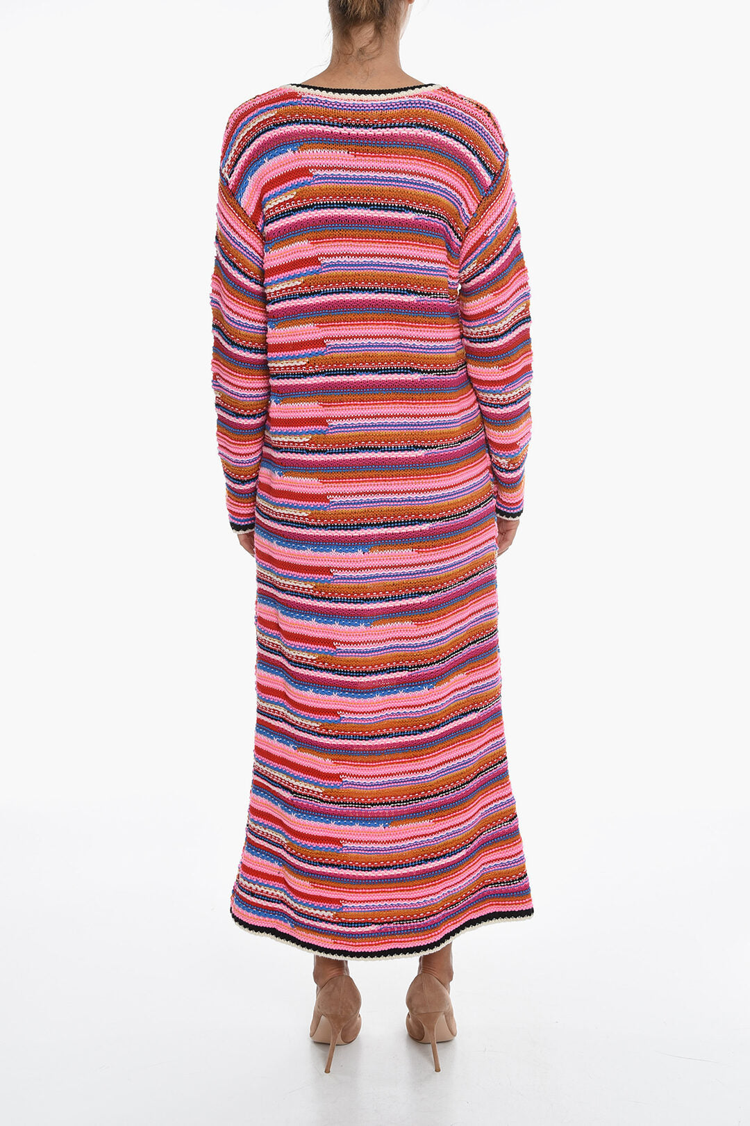 Dsquared2 3050~Maxi Wool-Knit Dress with Long Sleeves
