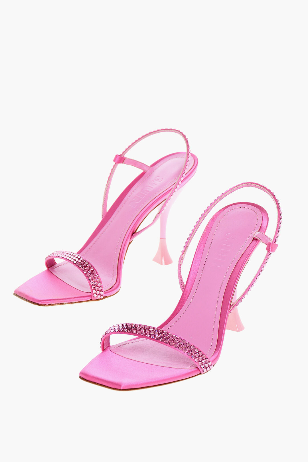 3Juin 3050~Satin Sandals ELOISE with Crystals 10cm