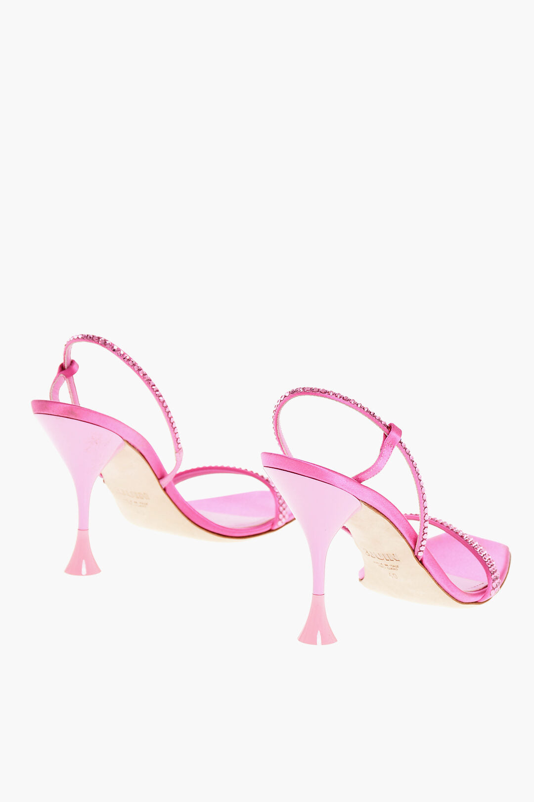 3Juin 3050~Satin Sandals ELOISE with Crystals 10cm, view 2