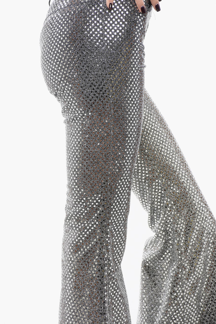 Erl 3050~Sequin Boot-Cut Trousers