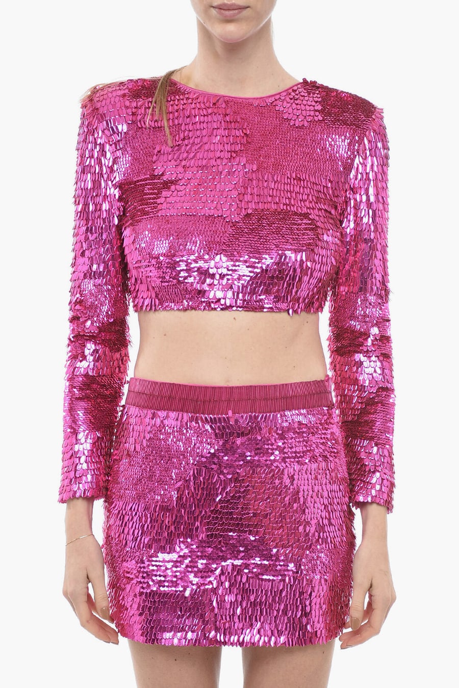 Retrofete 3050~Sequin Long-Sleeved Crop Top LEANNE