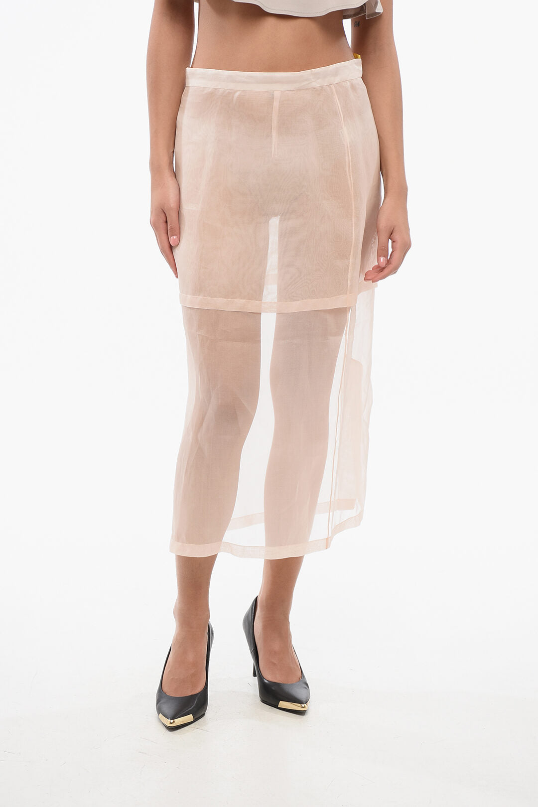 Super Blond 3050~Sheer Silk Skirt with Layer