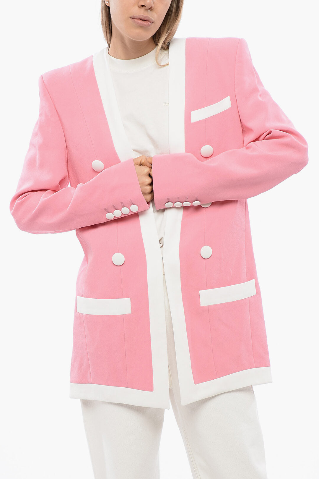 Balmain 3050~Structured Crepe de Chine Jacket