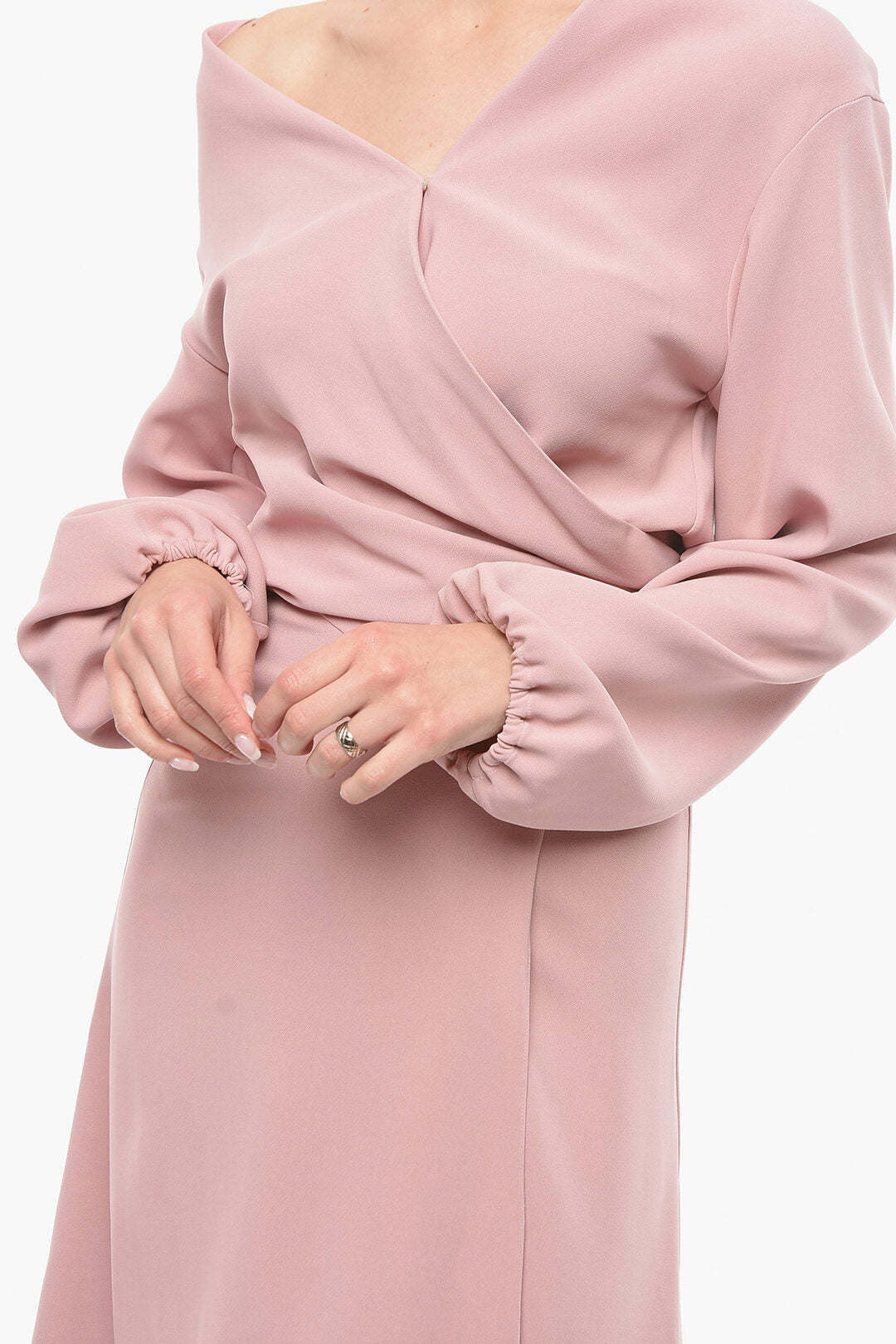 Super Blond 3050~Wrap Dress with Belt, view 2