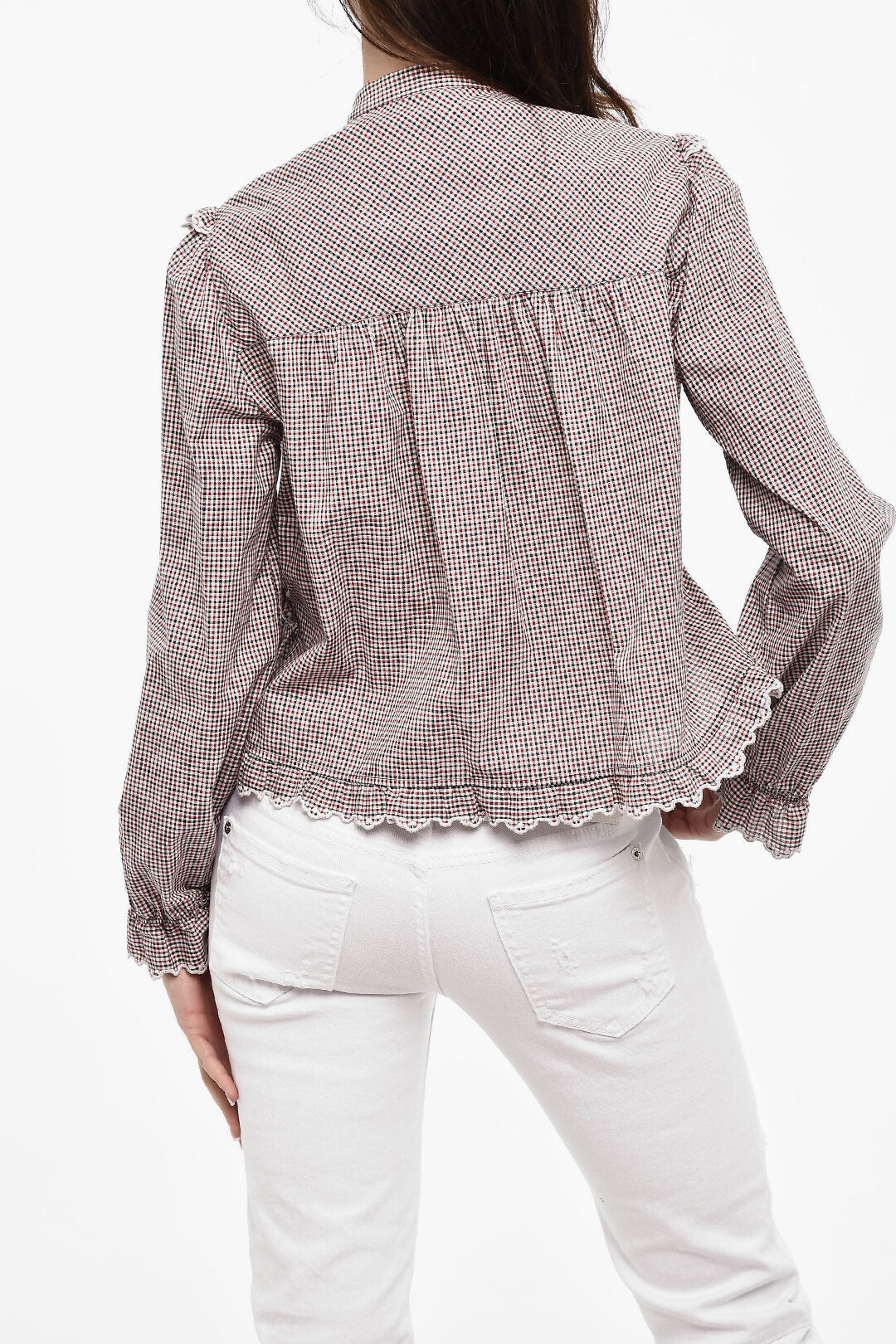 Dsquared2 3250~Checked Shirt With Ruffles, view 2