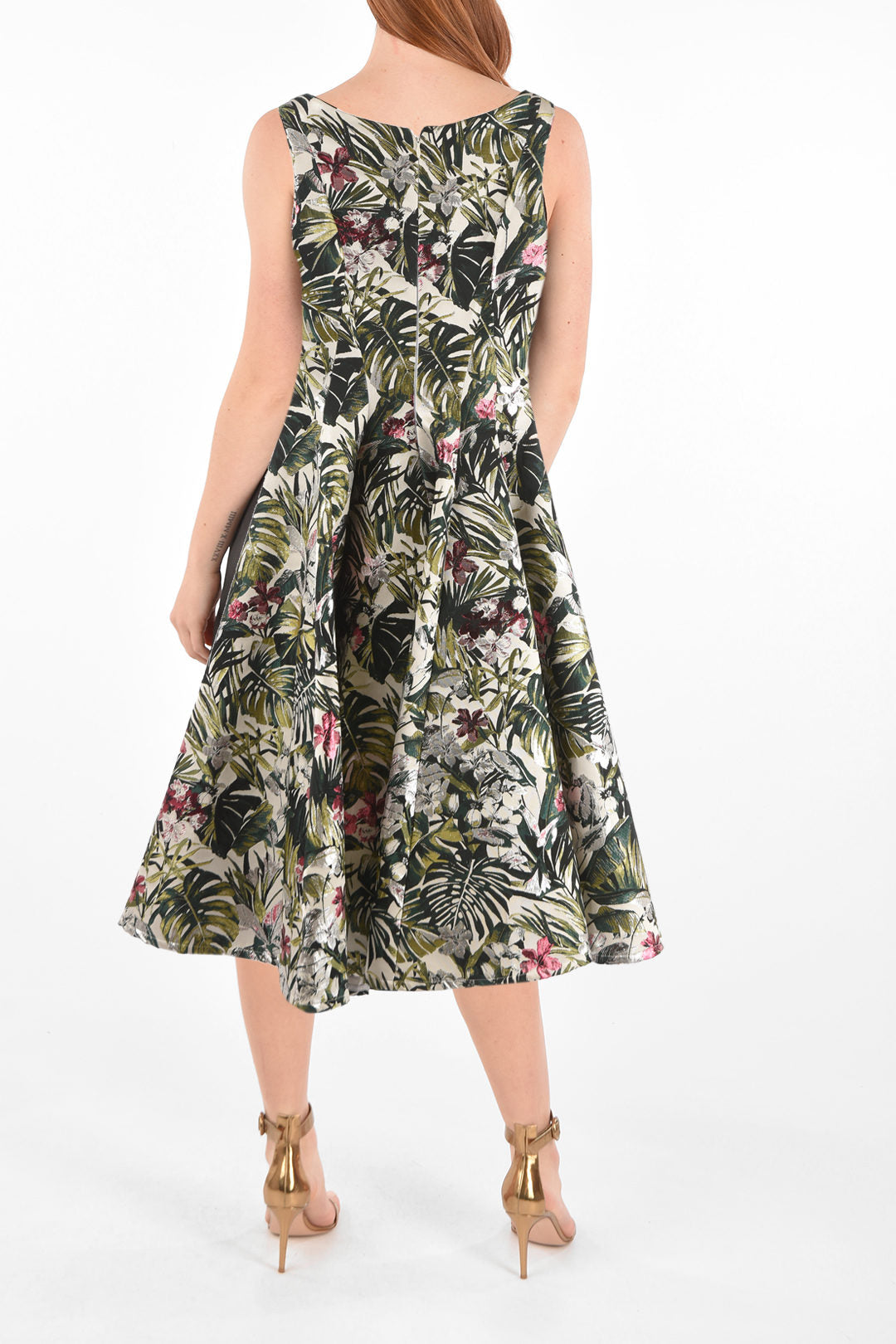 Philipp Plein 3250~COUTURE Trapeze Dress IT'S YOUR DECISION sleeveless Floral Print