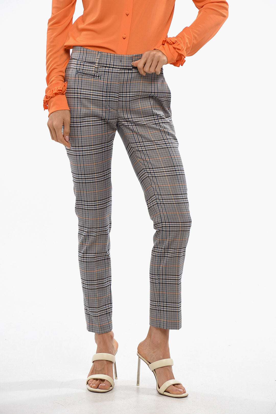 Dondup 3250~District Check Pants with Belt Loops