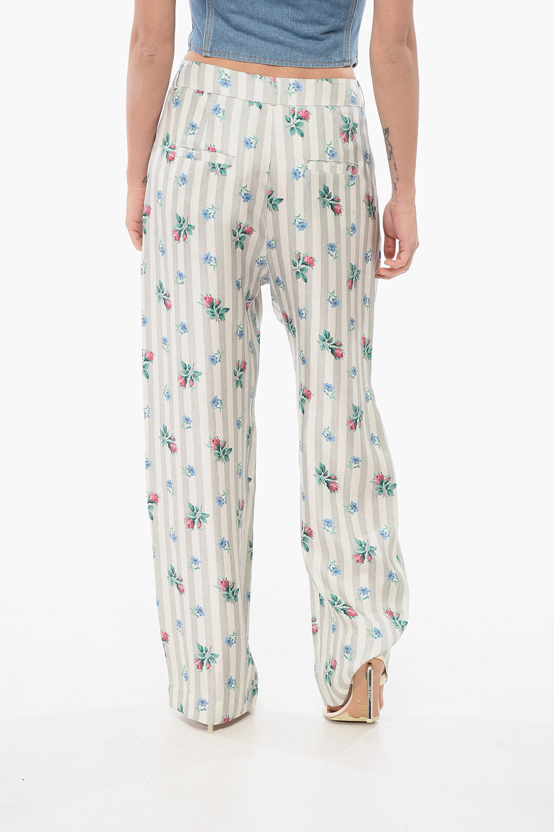 Pierre-Louis Mascia 3250~Floral Silk Pants, view 2