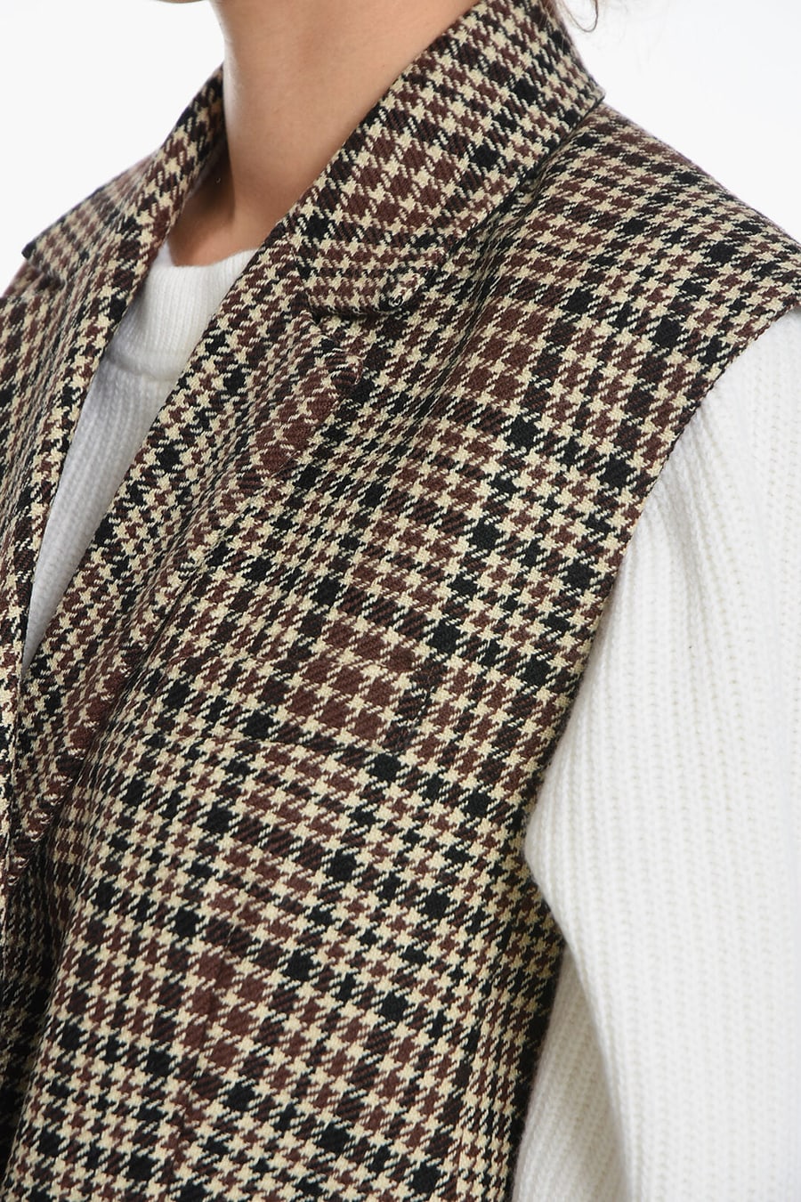 Birgitte Herskind 3250~Houndstooth Double-Breasted Waistcoat WALTER, view 3