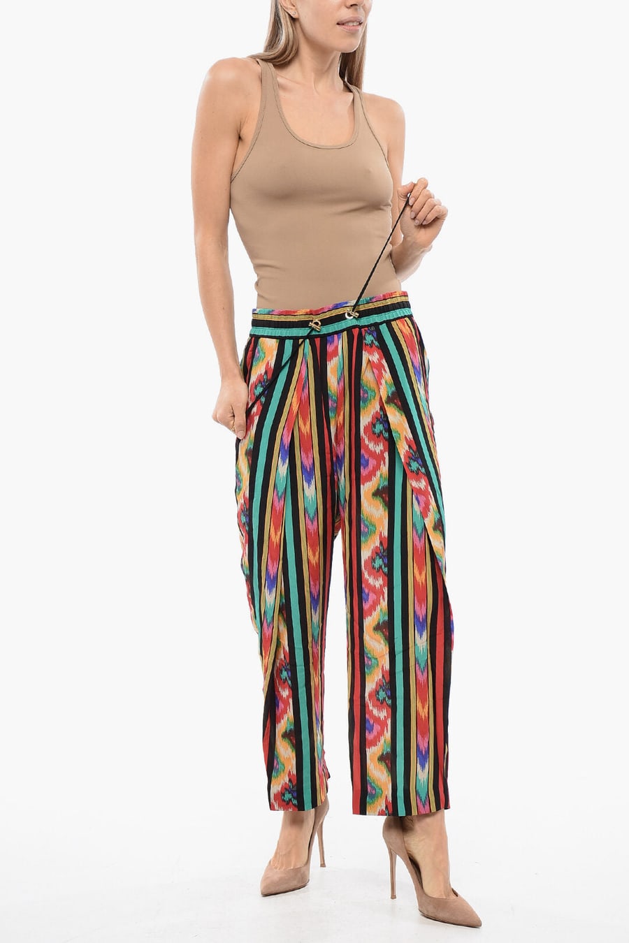 Balmain 3250~Printed Silk Pants HAREM