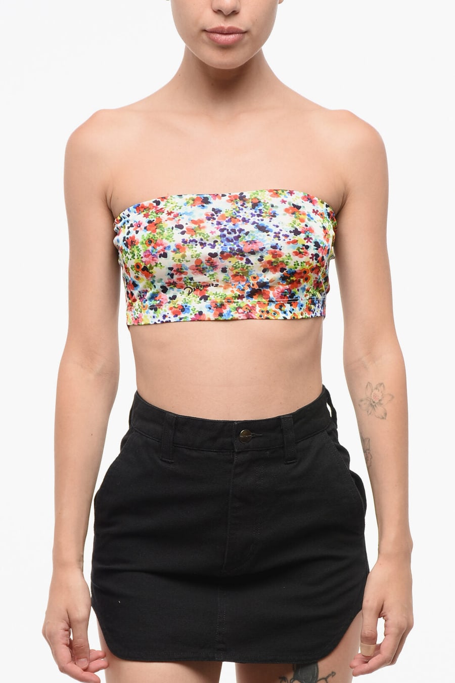 Dsquared2 3250~Tie-Dye Effect Crop Top with Logo