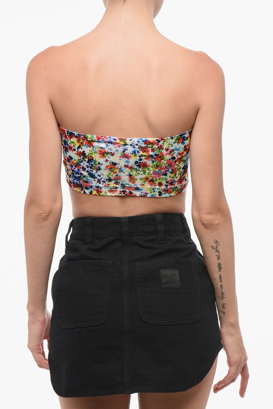 Dsquared2 3250~Tie-Dye Effect Crop Top with Logo, view 2