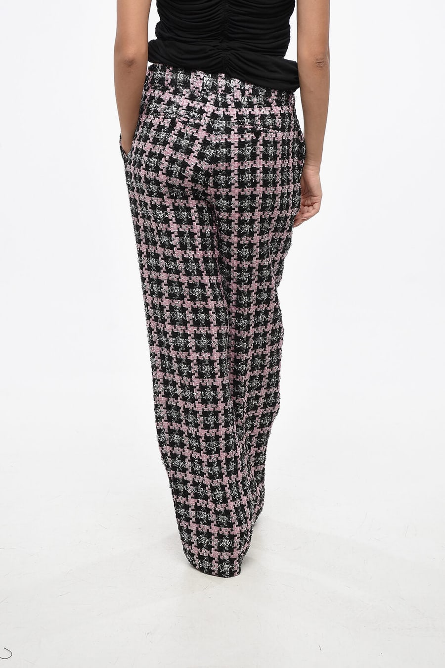 MSGM 3250~Two-Tone Straight-Leg Pants, view 2