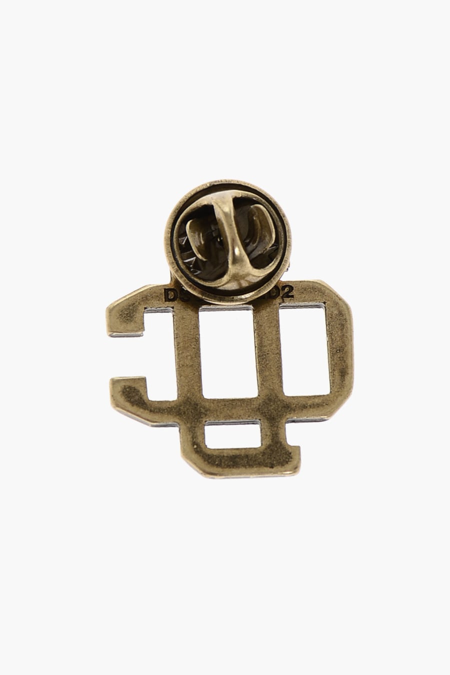 Dsquared2 3300~Gold-Effect Monogram Brooch, view 2