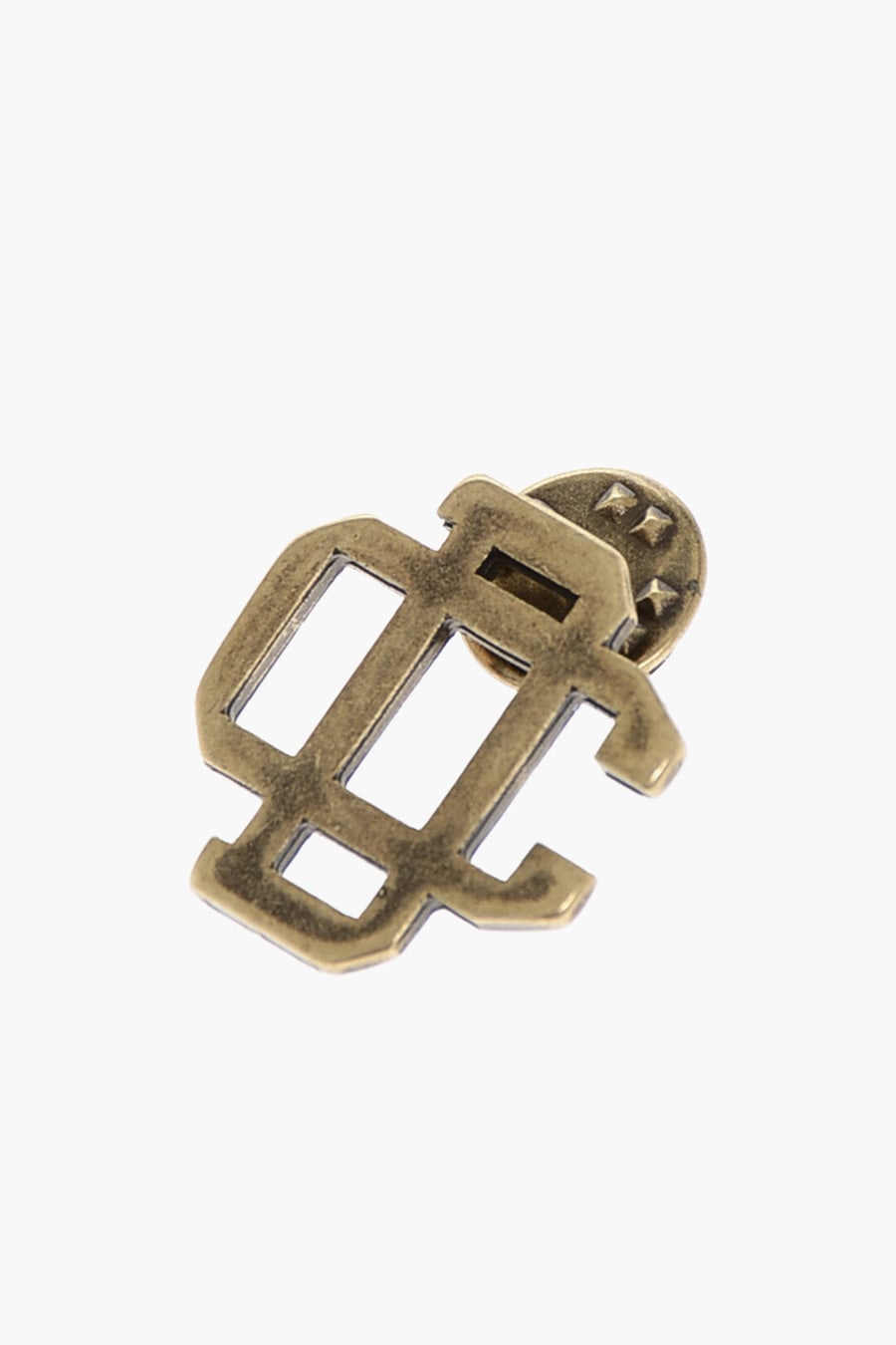 Dsquared2 3300~Gold-Effect Monogram Brooch, view 3